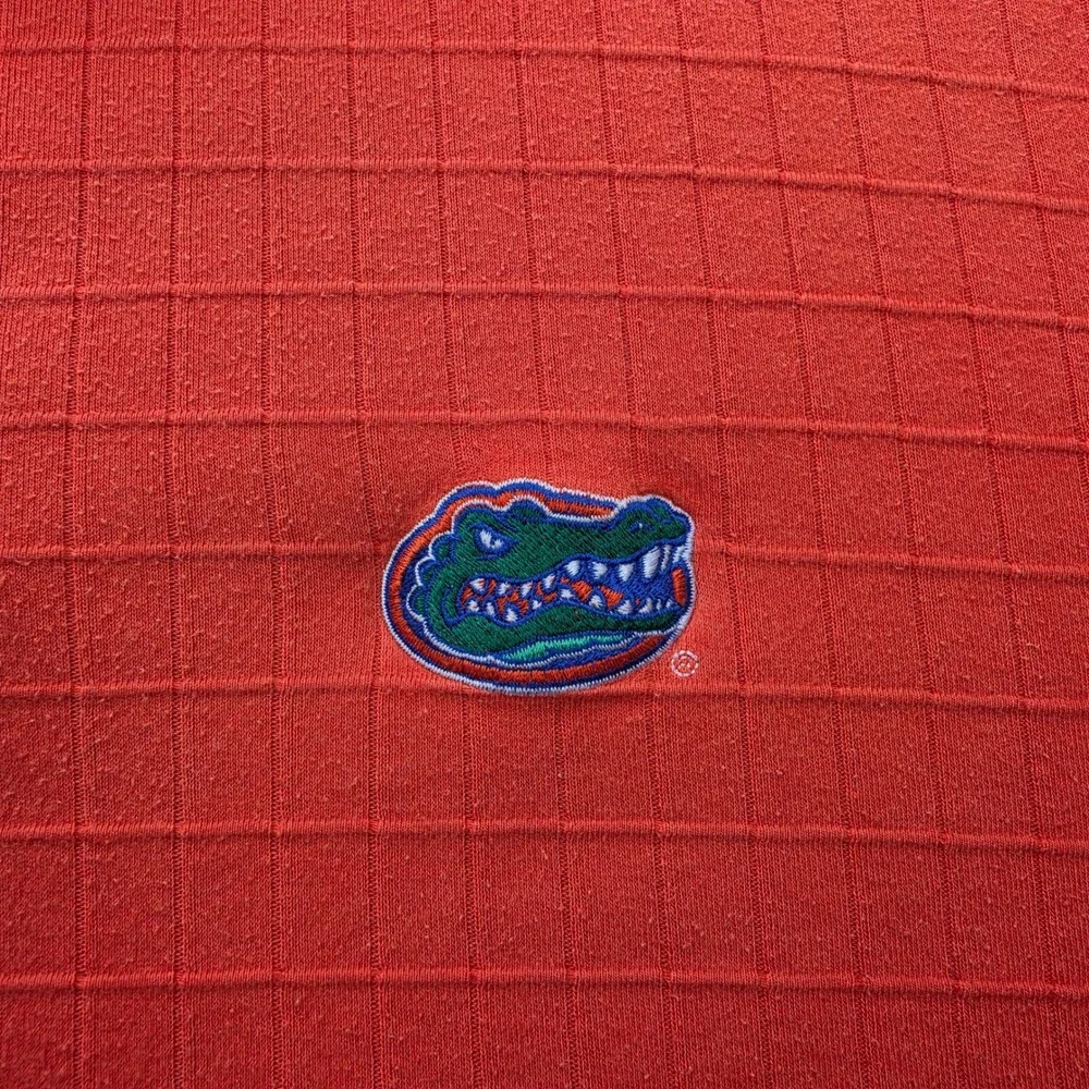 Vintage Nike Team Florida Gators Polo Shirt Mens XXL‎ Orange Grid Texture NCAA